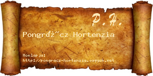 Pongrácz Hortenzia névjegykártya