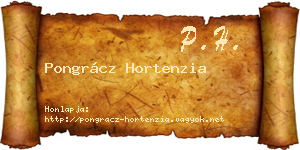 Pongrácz Hortenzia névjegykártya
