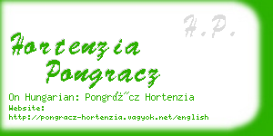 hortenzia pongracz business card